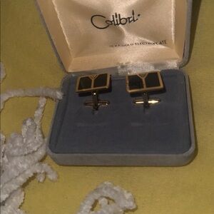 Giltori Gold and Black Cufflinks